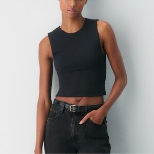 Aritzia Black Sculpt Tank